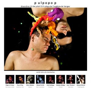 Pulpopop sota el campanar de Verges